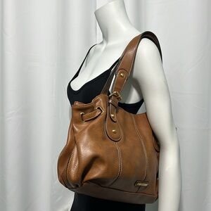 Nine West Brown Faux Leather Shoulder Handbag